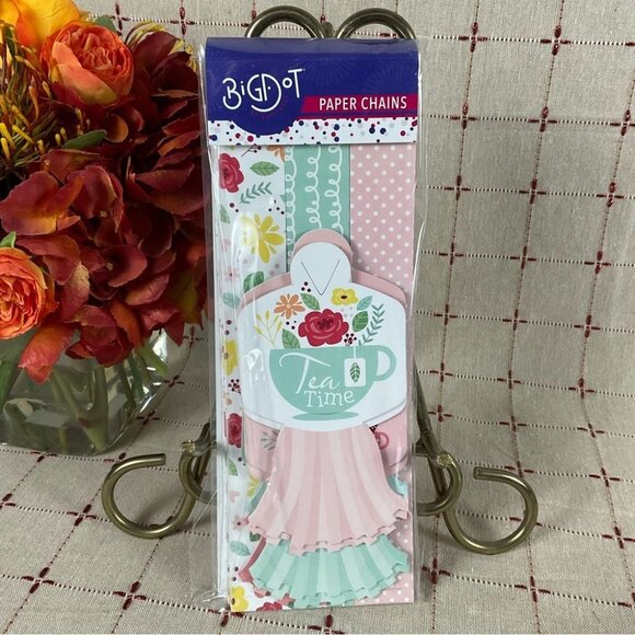 Big Dot of Happiness Tea Party Doterrific Bundle Party Supplies Paper Chains + - Picture 5 of 8